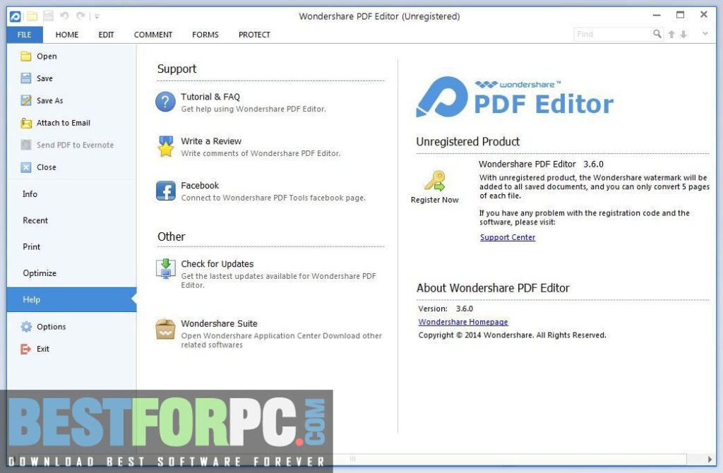 Wondershare PDF Editor Screenshot Box Logo Png