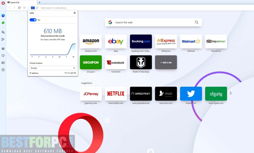 Opera Browser Screenshot