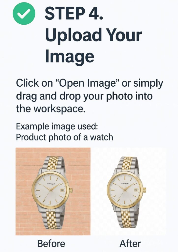 Image comparison showing before and after background removal.